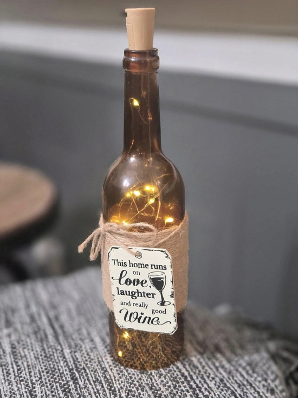 Wine Bottle Decor with Lights